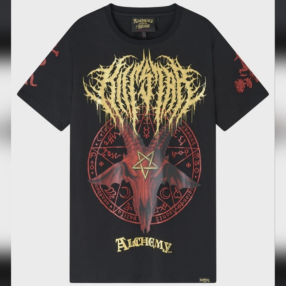 Killstar Unisex Black and Gold Alchemy Tee - Picture 1 of 8